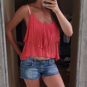 Coral Crop Top